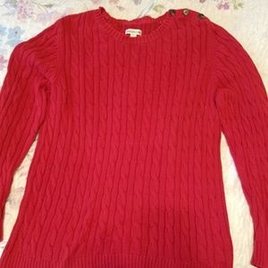 3 for $25: Croft & Barrow Sweater - Red - Buttons